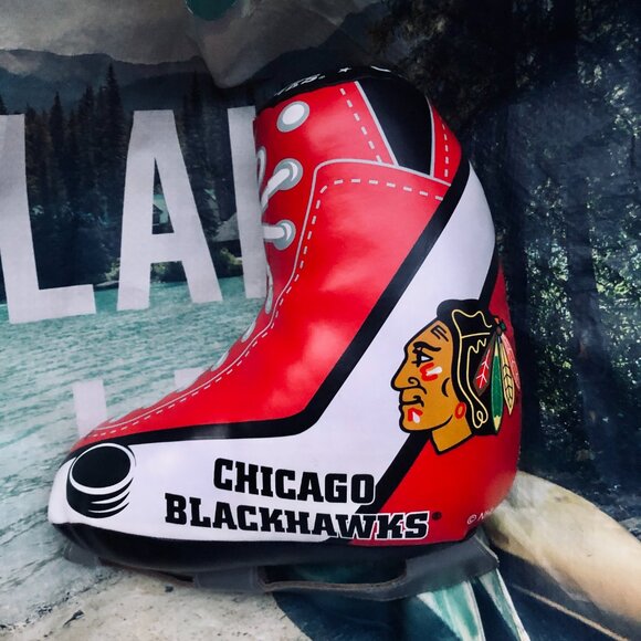 Chicago Blackhawks Hockey Skate Plush Pillow NHL Team Collectible Fan Gift - Picture 2 of 3